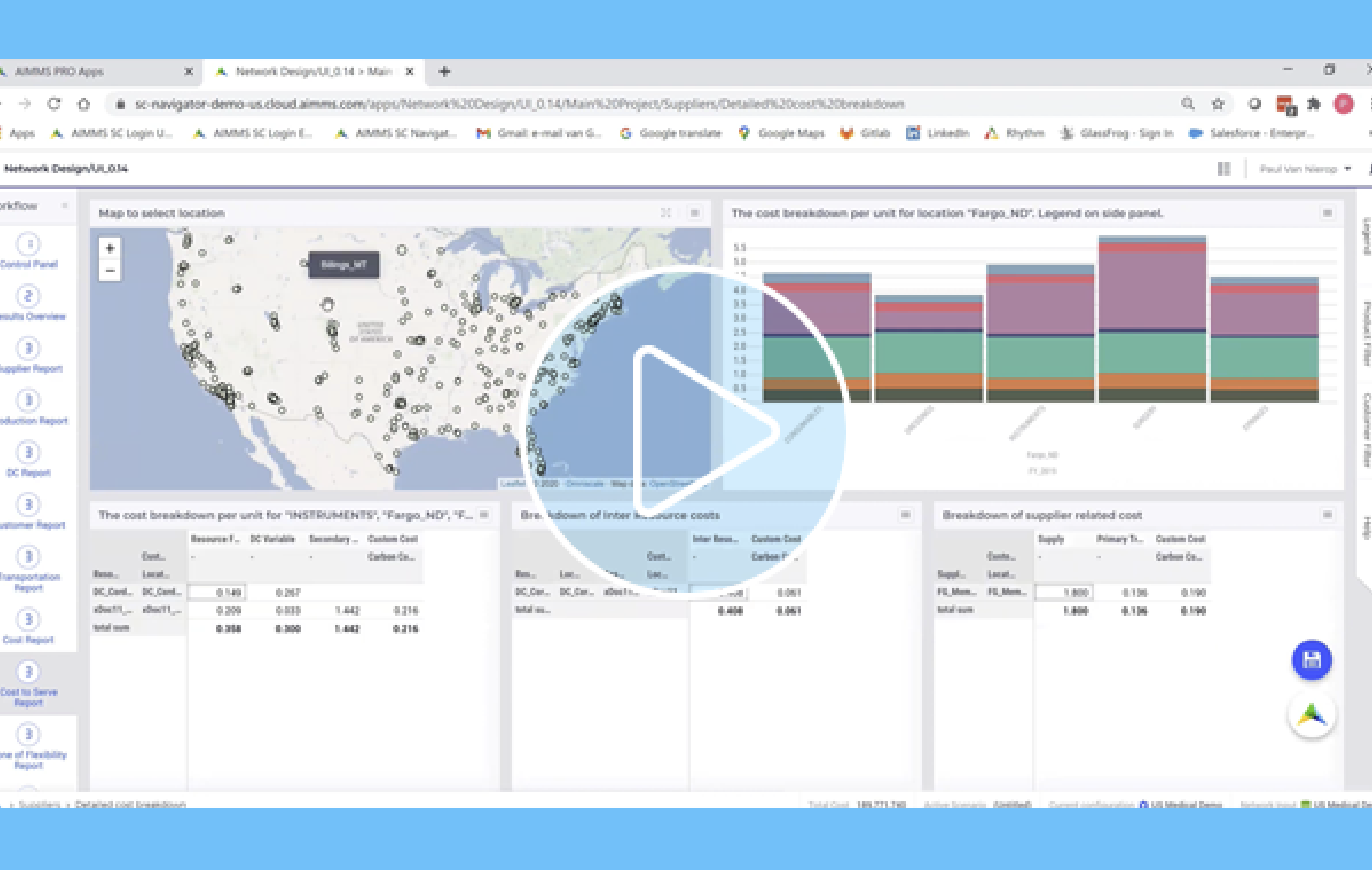 AIMMS Network Design demo