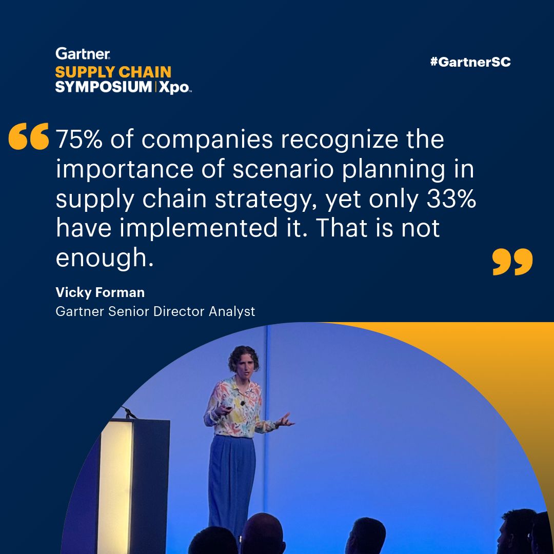 Vicky Forman (Gartner) stresses the importance of scenario planning for supply chain design 