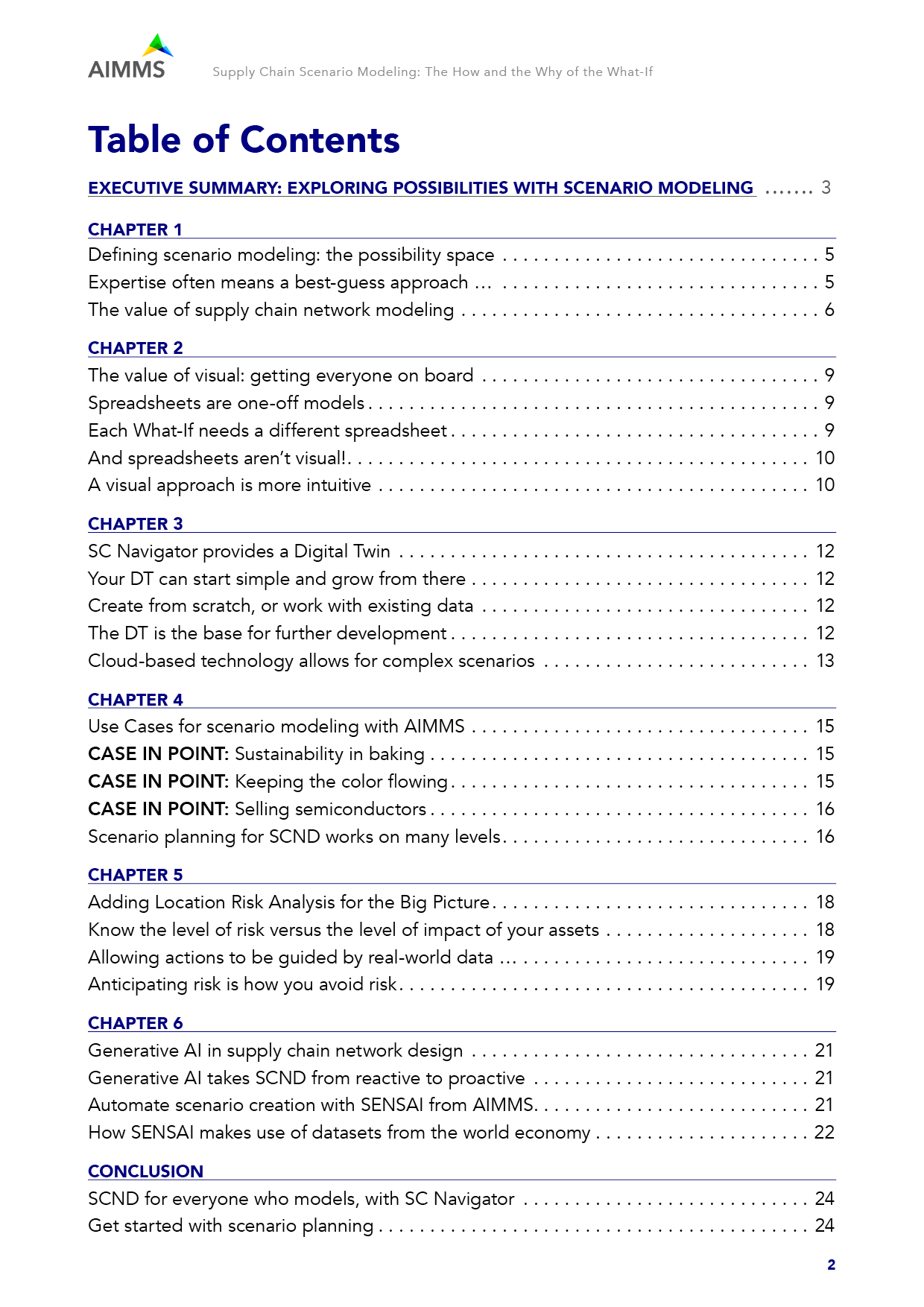 Supply Chain Scenario Modeling guide