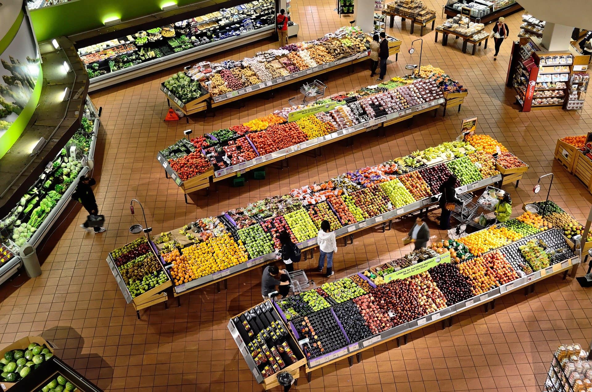 supermarket view from above