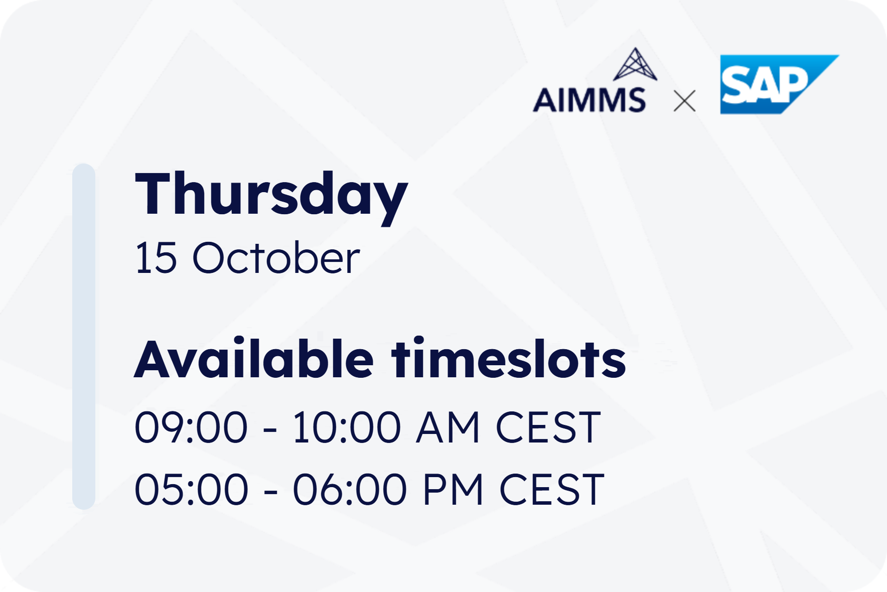 AIMMS webinar for SAP IBP consultants